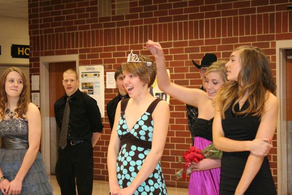 Junior Katelyn Blake crowned queen at the Winter Ball 2011.