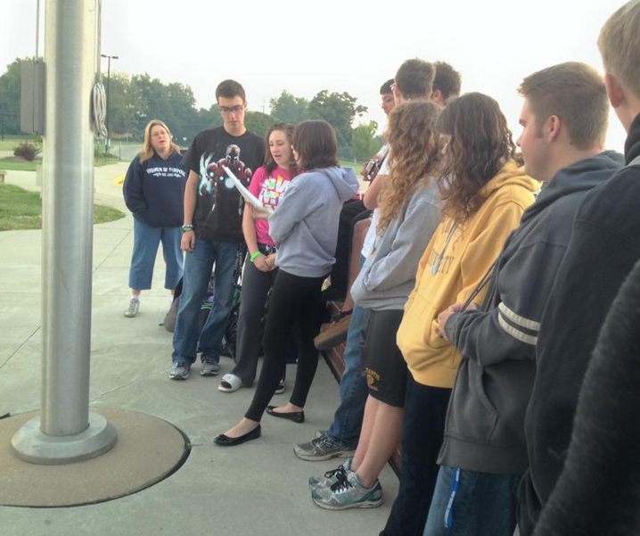 Students Gather for Prayer at the Pole