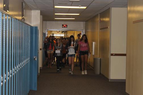 The class of 2018 explored the halls during Freshman Orientation on Thursday, Aug. 7, 2014.