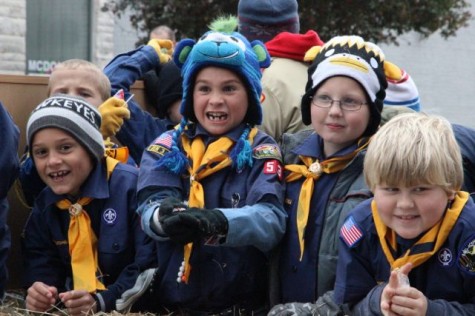 Atlantic's young Cub Scouts enjoyed having a float in the Homecoming parade. Businesses and clubs from the community also participated in the parade.