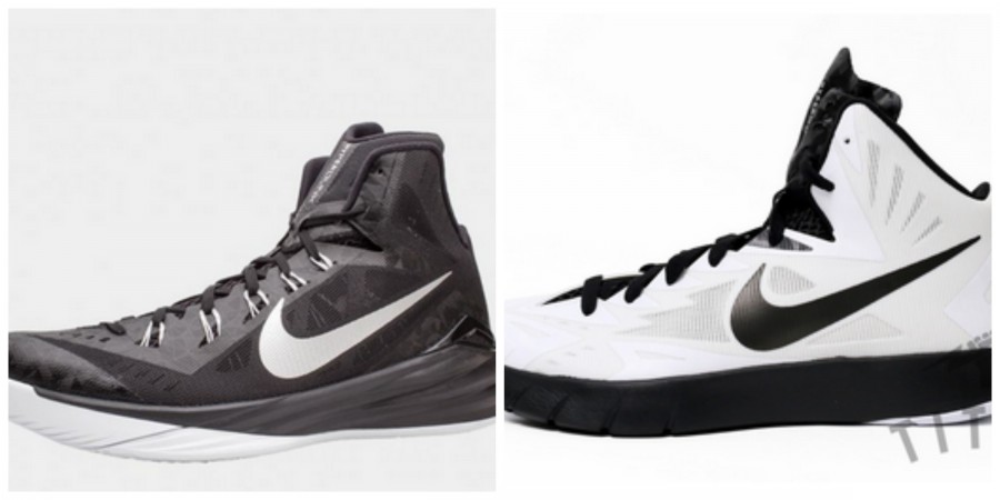 Picture to the left are the 2014-2015 girls basketball team shoe.  They are the Nike Hyperdunk TB.  Picture to the right are the 2014-2015 boys basketball team shoe.  They are the Nike Lunar Hyperquickness.