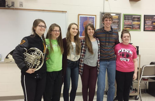 Sophomores Nadia Somers and Anna Iekel, juniors Sarah Mccance and Lydia Joseph, and seniors Ben Parker and Halee Glenn made All-State 2014.  Somers made it into the All-State Orchestra with her French horn. Parker and Glenn have auditioned all four years of their high school years here at AHS.