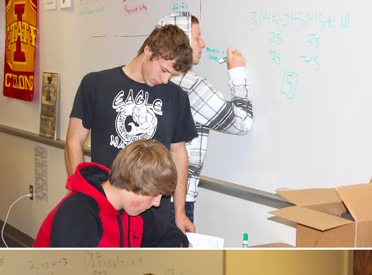 Although students do not prepare for the math competitions in class, math teachers do advice students to participate in competitions.  If you are interested, talk to your math teacher or Kathy Blazek.