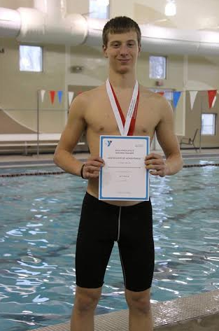 Sophomore Damon Miller has been on swim team for most of his life.