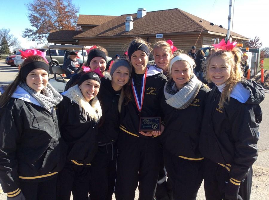The varsity girls team traveled to Fort Dodge with junior Tiffany Williams to support her in Saturdays meet. Williams is now a three time state qualifier, and finished seventh. 
