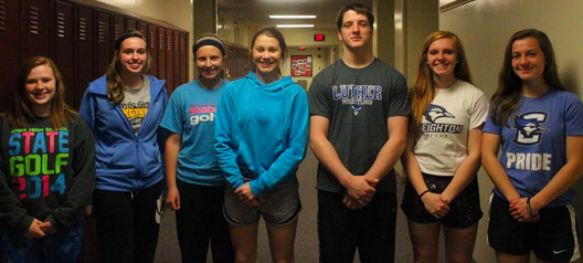 Pictured above are students last year supporting Autism Awareness by wearing blue.