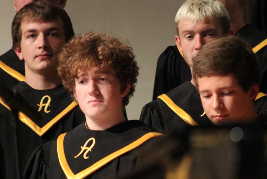 Sophomore Max Elwood sang a solo for Solo and Ensamble Contest and received a division I rating.