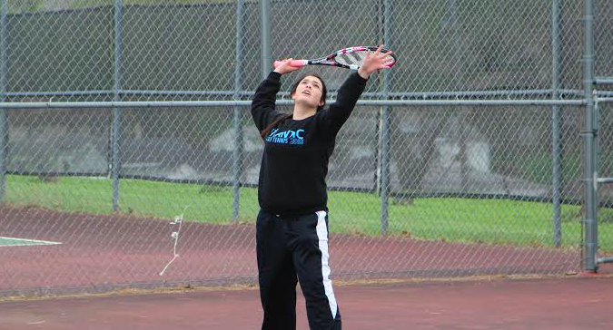 Last years #2 varsity tennis player, junior Jena Brosam, is playing in the #1 spot this year. 