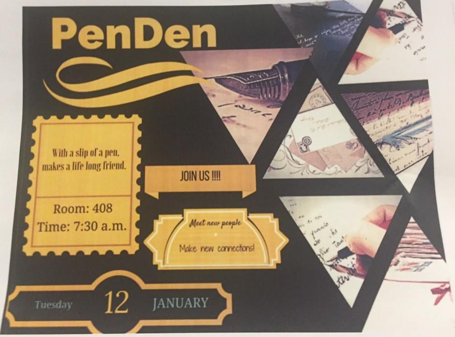 Join Pen Den - Tuesdays, 7:30 a.m., Room 408