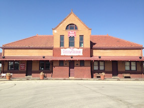 The Atlantic Chamber of Commerce is housed in the historic Rock Island Depot building.