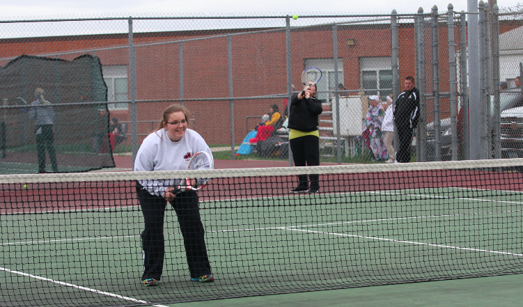 #6 Alexis Boes and Jv player Alex McCurdy played #3 doubles last Thursday against Creston. 
