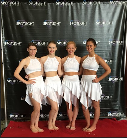 Dance Atlantics small group competition team: Lileigh Brown, Hayley Gibson, Shelby Pelzer and Kerra Christensen