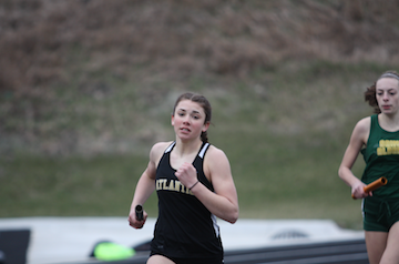 Freshman Aleigh Bean running at Denison earlier in the season. 