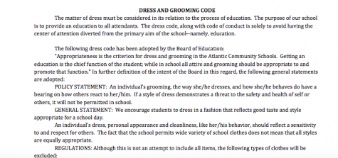 NEWS BRIEF – Dress Code Comes Up Again