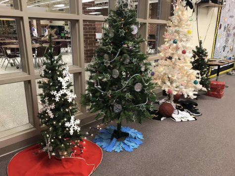 Tree Decorating Competition Located in Media Center