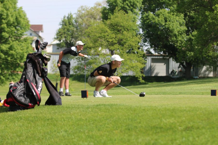 LOOK AT THAT SHOT - Junior Cyle Renaud watches his shot at one of the home tournaments in the 2018 season.  