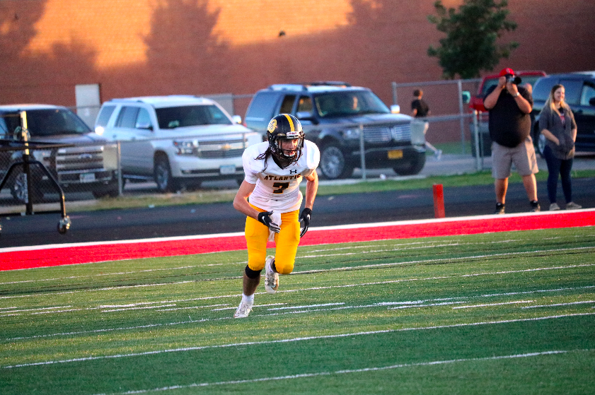 Junior Colin Mullenix sprints up the field. Mullenix finished the season with five touchdowns.