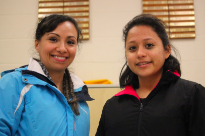 Melissa Soza-Manzanero and Delmy Lam stand together during choir. They spend almost the whole school day together. 