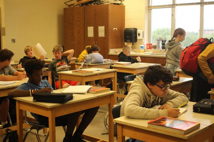 The art room is used for history teacher Mike McDermotts classes.