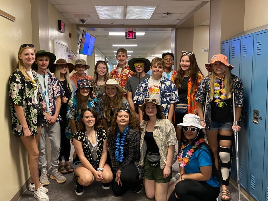 Randal Simpson's third period class is ready to tour the school. Tuesday, Oct. 5, was Tack Tourist Tuesday. 