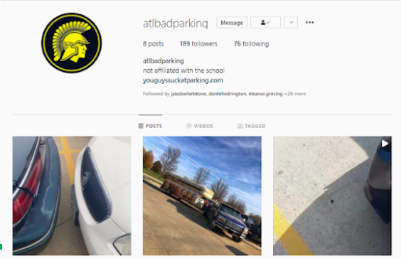 ATLBadParking is an account on Instagram that sheds a light on bad parking.