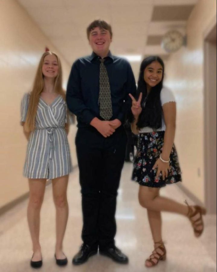 Katie Birge, Dawson Sorenson, and Erinchina Mark feel the excitement of auditions. This is their first time trying out for All State.