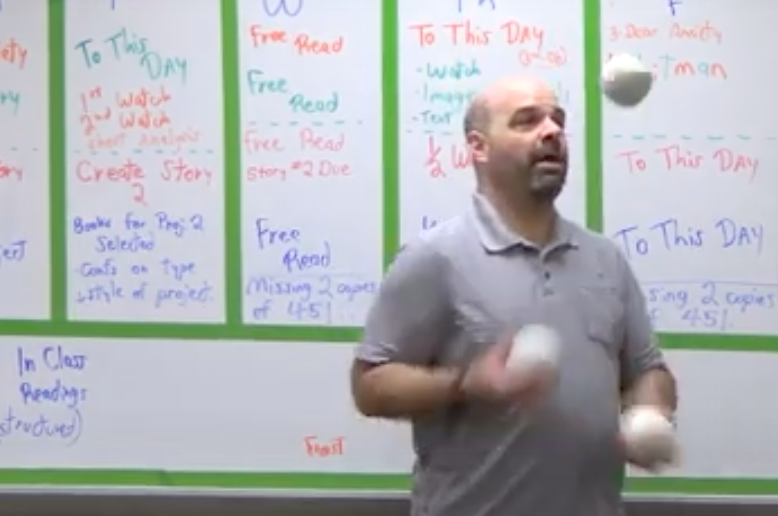 Rob+Astuni+shows+off+his+deft+juggling+tricks.