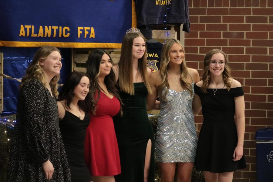 ROYALTY- Juniors Abbigal Richter, Kate Ottchen, Sofia Mendez, Rio Johnson, Jada Jensen, and Halle Copeland were nominated for winter formal queen. One of the nominees was not in FFA. Johnson won queen when FFA members voted. 
