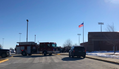 A firetruck arrived at AHS Tuesday morning in response to an alarm. There was no actual fire.