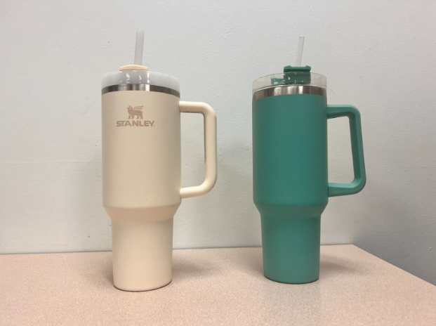 Many students prefer the Stanley dupe over the original product. These and other dupes can be seen all throughout the AHS hallways.