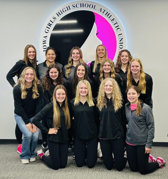 SAAC - The Student-Athlete Advisory Committee is made up of 14 girls from all corners of Iowa. The girls met at the IGHSAU headquarters in Des Moines.
