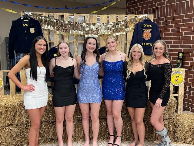 2025 Winter Formal Queen candidates were Addie Freund, Claire Schroder, Lauren Comes, Lily Johnson, Maddy Anderson, and Makenna Schroeder. FFA members voted for the queen and students were excited for Lily Johnson when she won this year. 