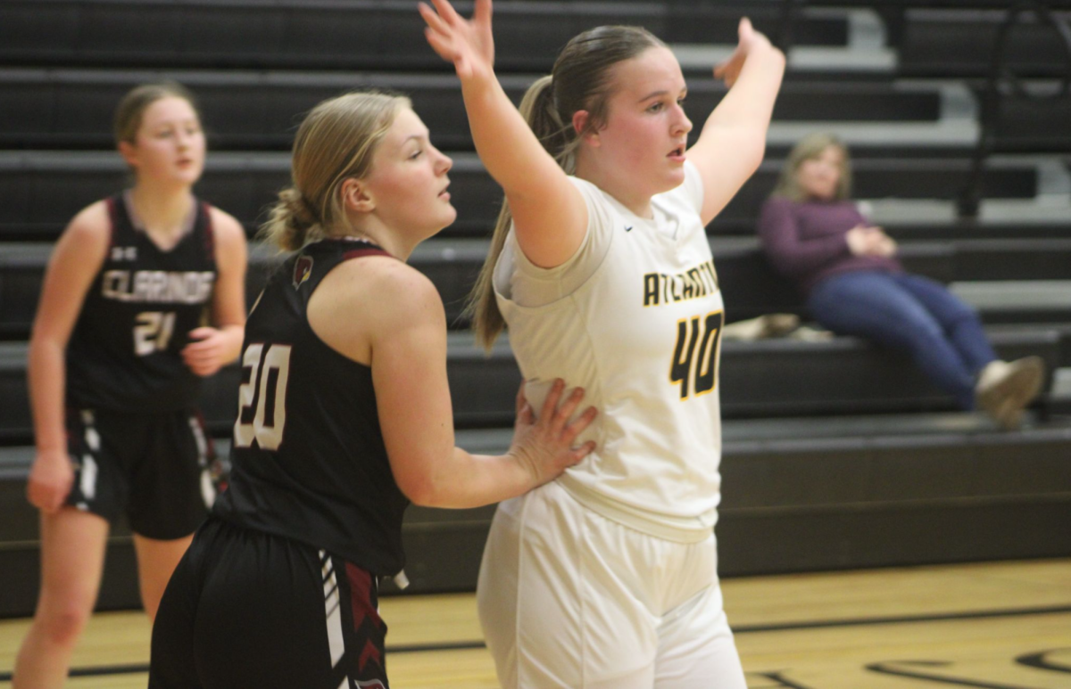 Freshman Addison Meads posts up for an opportunity to score. 