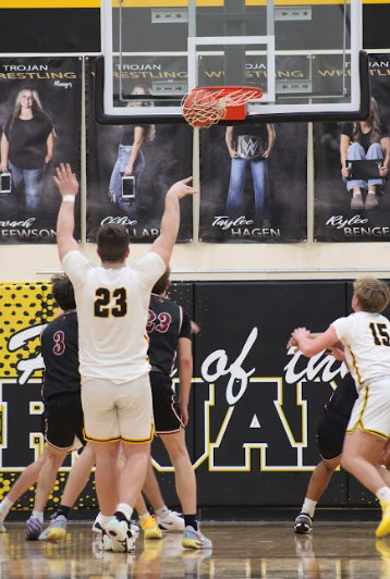 Gavin McLaren gets all net. McLaren swished his second free throw as he earned points for his team. 