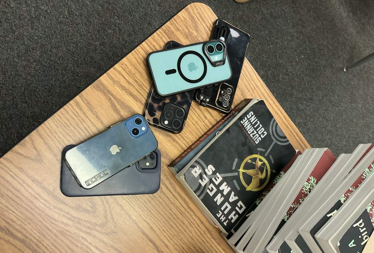 Phones taken during class. 