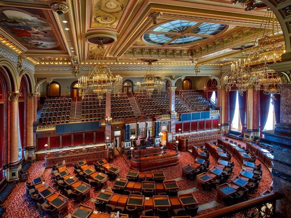 The Iowa Senate floor. This is where senators take votes and debate.